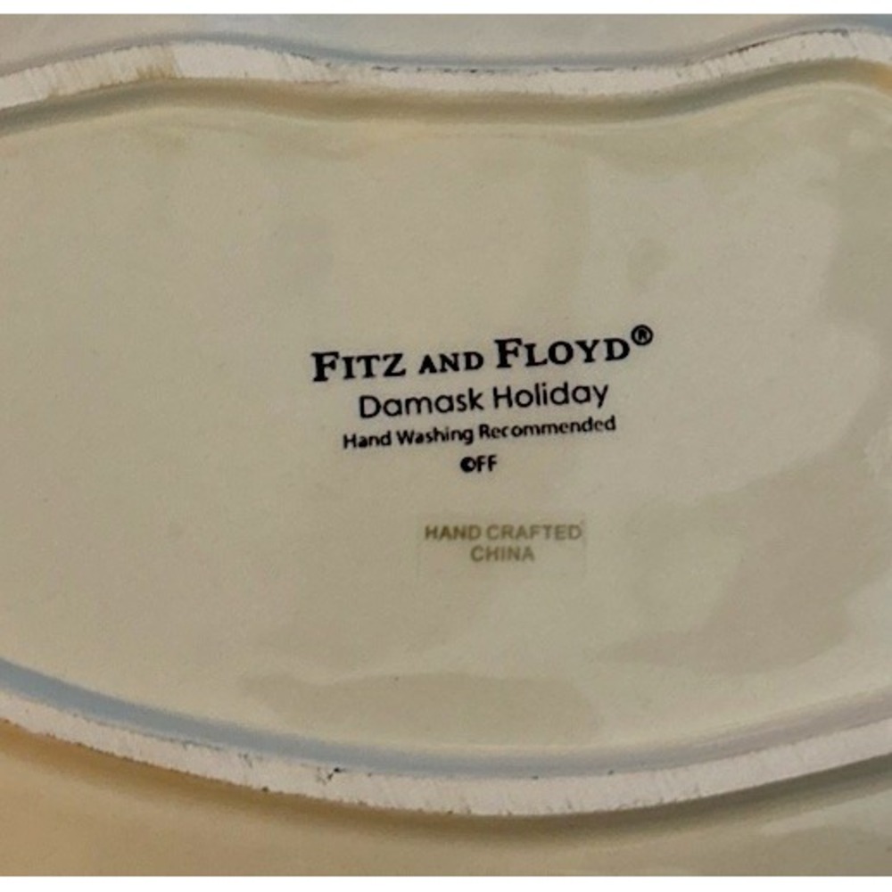 Fitz & Floyd Damask Holiday Merry Christmas 2018 Collector's Plate - Picture 3 of 4